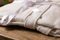 PEIGNOIR COL KIMONO NID D ABEILLE - HOTELLERIE 5 ETOILES