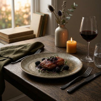 Assiette Raku noir - Churchill