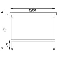 Tables en acier inoxydable profondeur 70cm - TIVIO