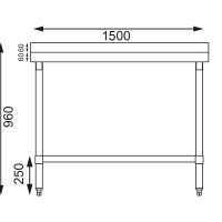 Tables en acier inoxydable profondeur 70cm - TIVIO