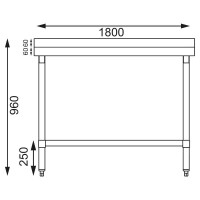 Tables en acier inoxydable profondeur 60cm - TIVIO