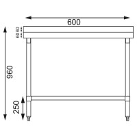 Tables en acier inoxydable profondeur 60cm - TIVIO