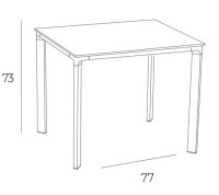 TABLE EXTÉRIEUR 90 X 90 CM MEET - EZPELETA professionnel