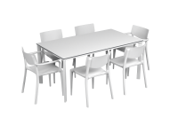 Salon de jardin table meet + 4 chaises Town + 2 fauteuils Town - Ezpeleta