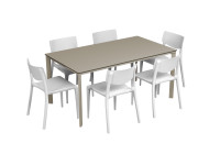 Salon de jardin table meet + 6 chaises Town - Ezpeleta