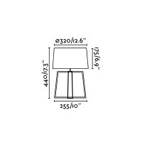 Bliss lampe de table blanche - FARO
