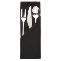 Serviette de table noire - Mitre essentials
