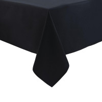 Ensemble nappe noire rectangulaire + serviettes
