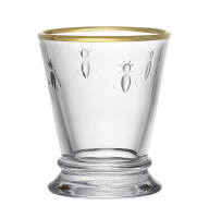 COFFRET DE 4 GOBELETS ABEILLE LISERÉ OR - LA ROCHERE