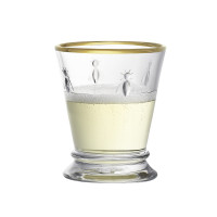 COFFRET DE 4 GOBELETS ABEILLE LISERÉ OR - LA ROCHERE