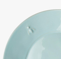 LOT DE 4 ASSIETTES À DESSERT ABEILLE EN CÉRAMIQUE - LA ROCHERE