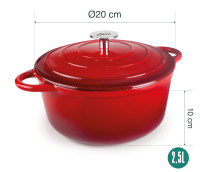 COCOTTE EN FONTE EMAILLEE - RED COLLECTION