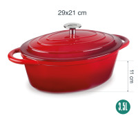 COCOTTE EN FONTE EMAILLEE - RED COLLECTION