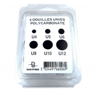 Douilles unies copolyester assortis x 6 - MATFER