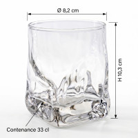 6 verres à whisky Frosty- Borgonovo