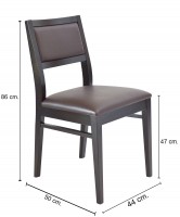 Chaise  de restaurant coloris chocolat - Justina