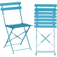 2 chaises de jardin pliantes en métal DIANA