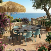 Salon de jardin table meet + 6 fauteuils Fado - Ezpeleta