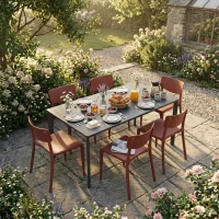 Salon de jardin table meet + 6 chaises Town - Ezpeleta