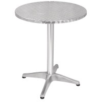 Table bistro ronde en acier inoxydable - bolero