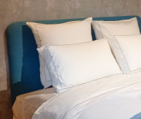 PARURES DRAP PLAT & TAIES BOURDON GRIS – COURCHEVEL