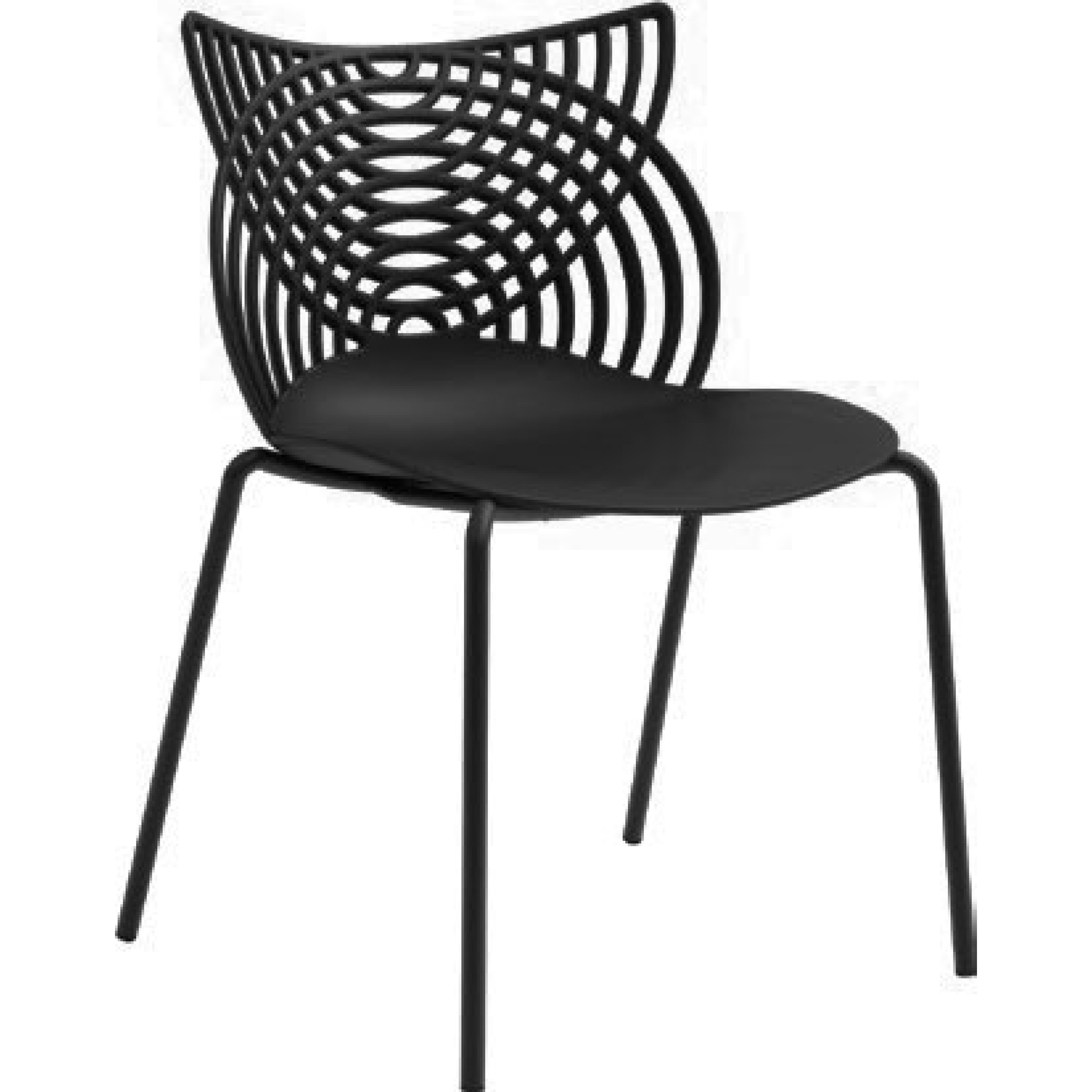 Chaise baroque Maela - Noir ou blanc