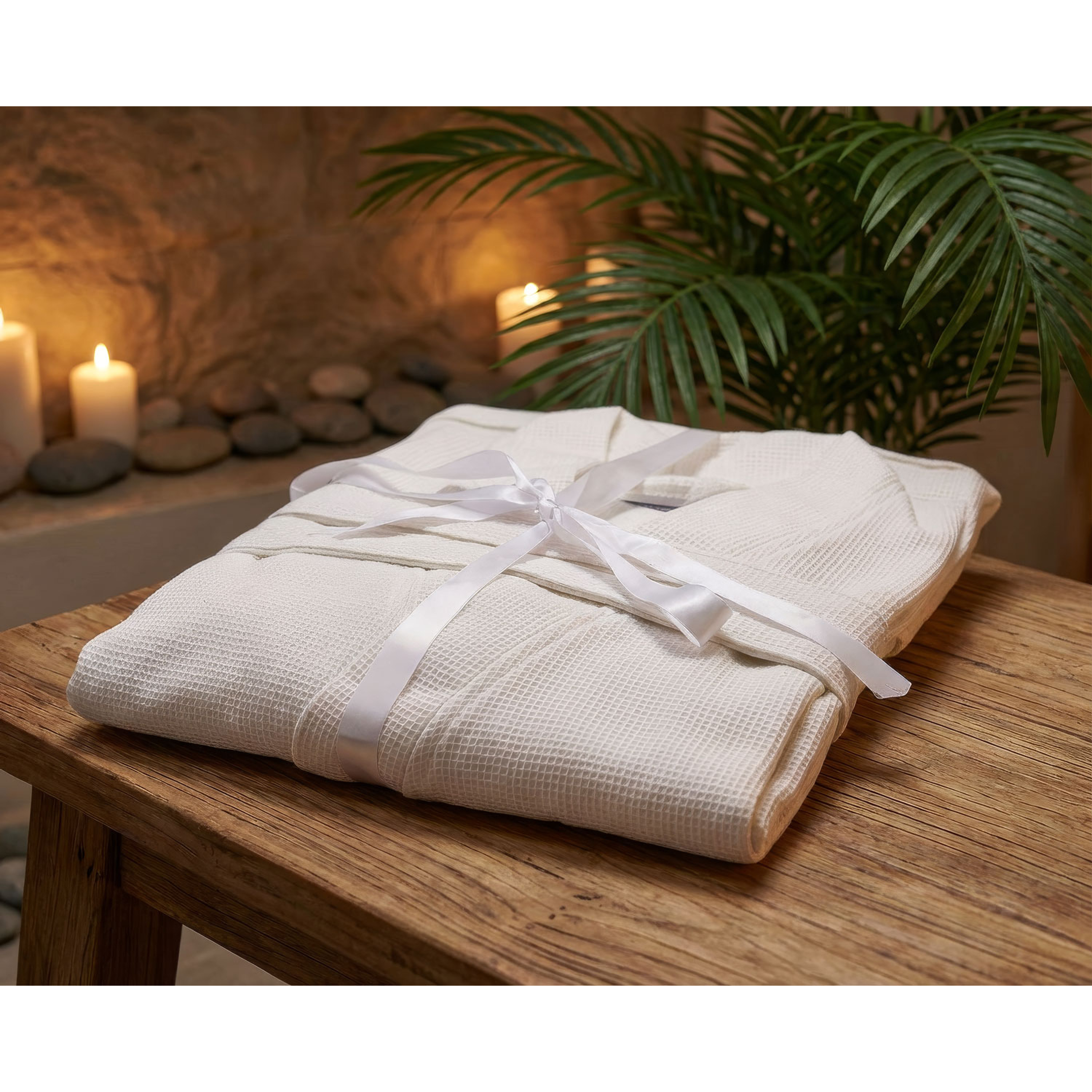 PEIGNOIR COL KIMONO NID D ABEILLE - HOTELLERIE 5 ETOILES