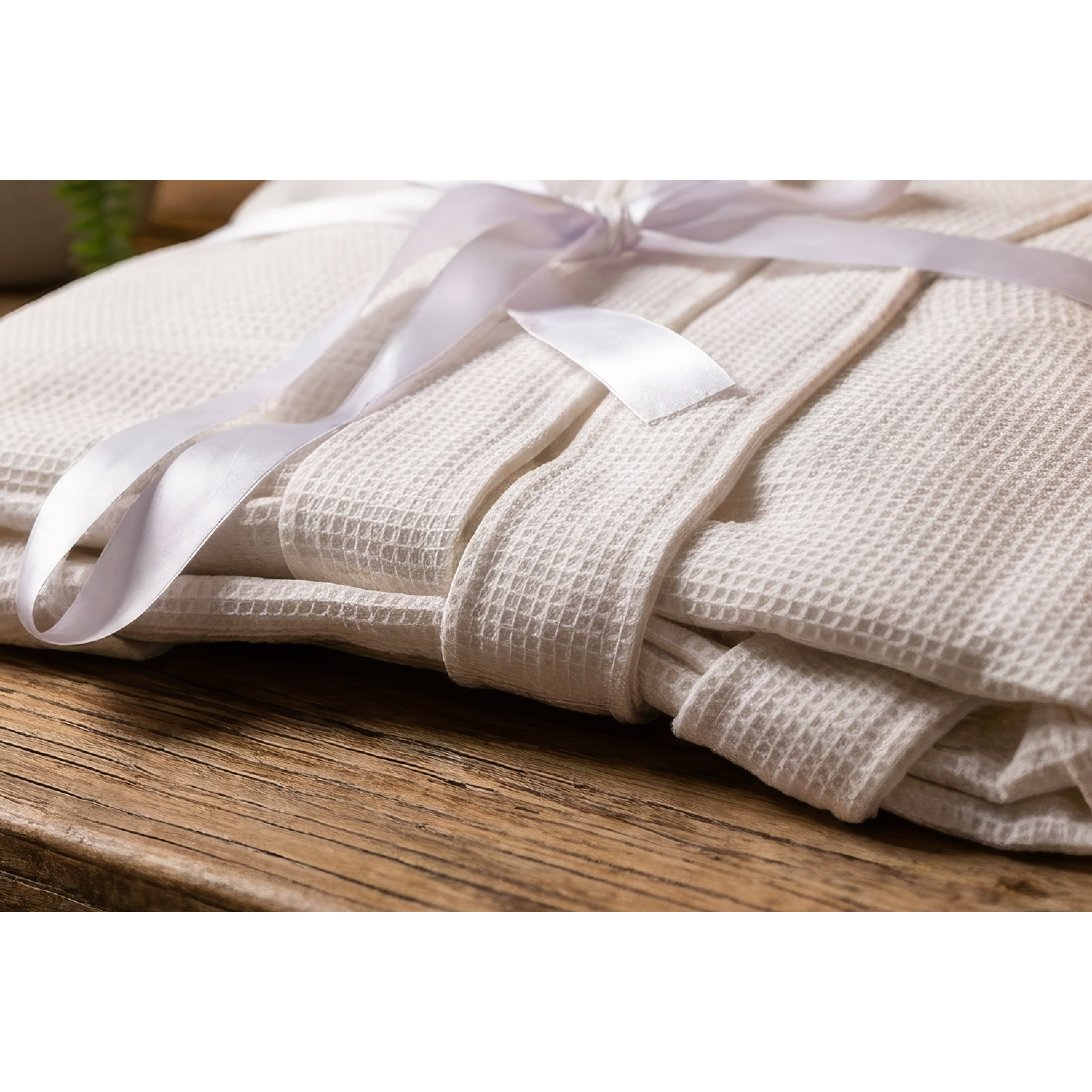 PEIGNOIR COL KIMONO NID D ABEILLE - HOTELLERIE 5 ETOILES