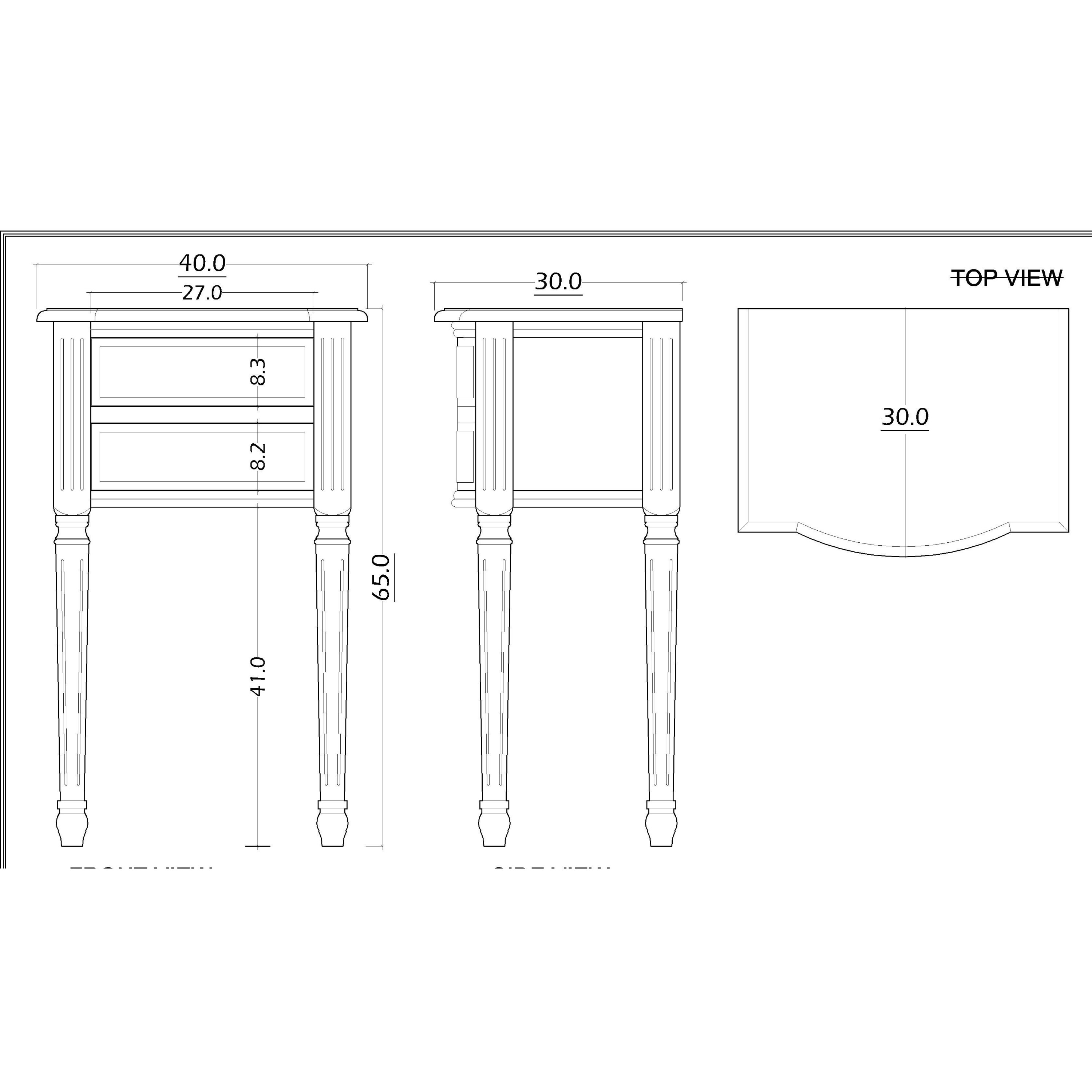 Table de chevet blanche AGATHE