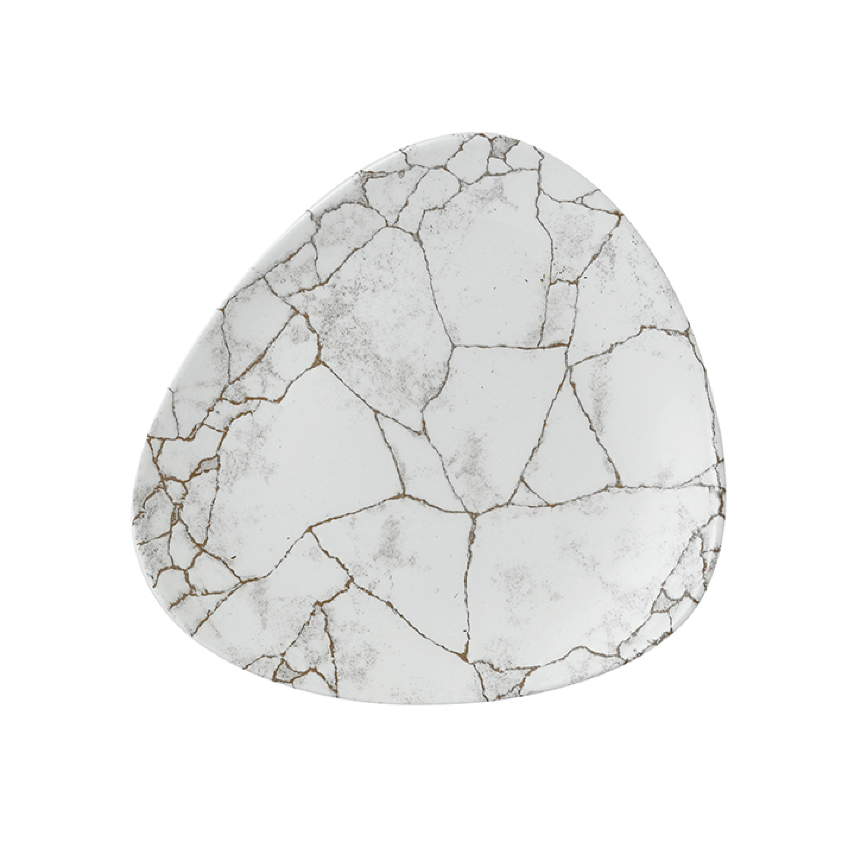 Assiette triangle plate  Kintsugi  Agate Grey - Churchill