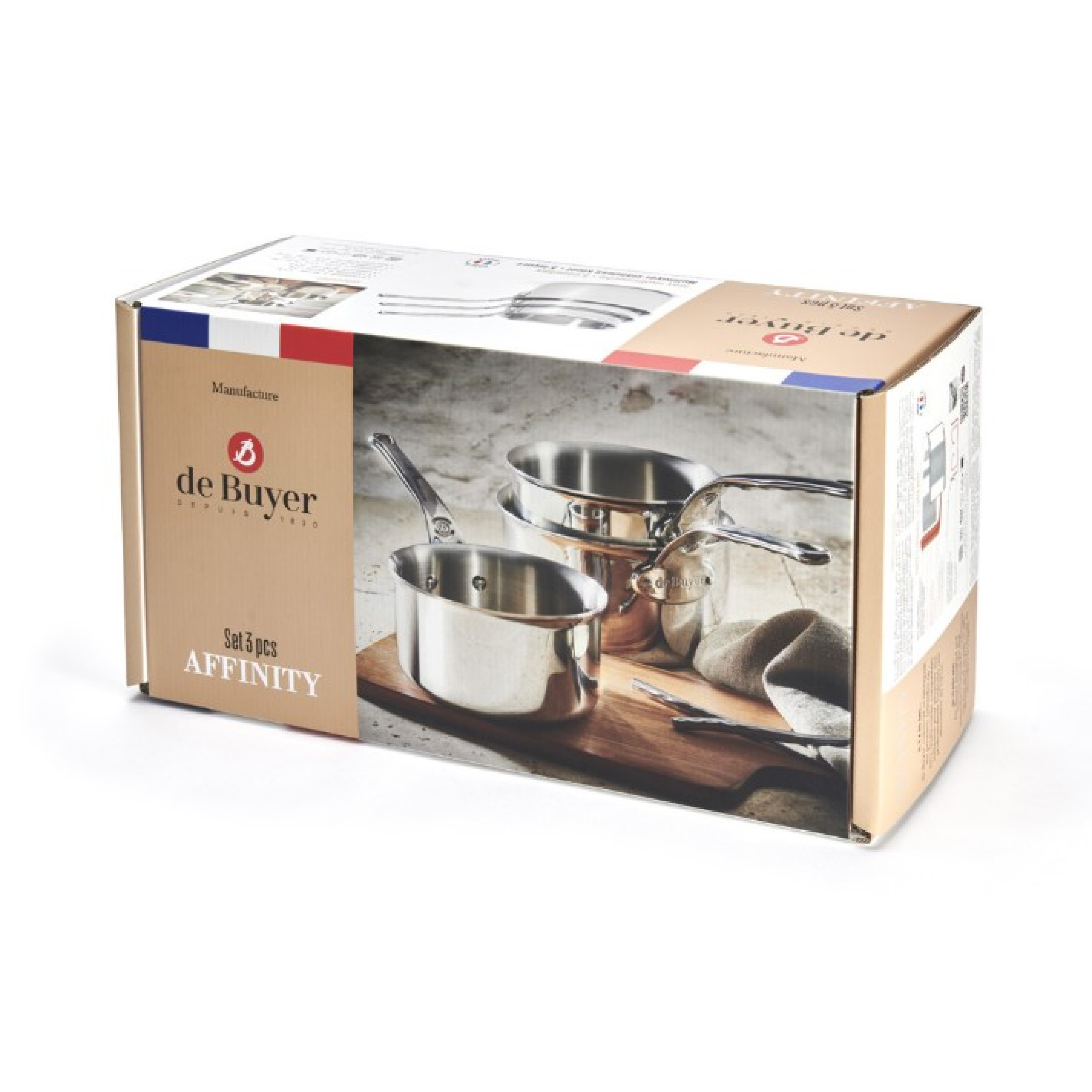 SET 3 CASSEROLES INOX AFFINITY - DE BUYER