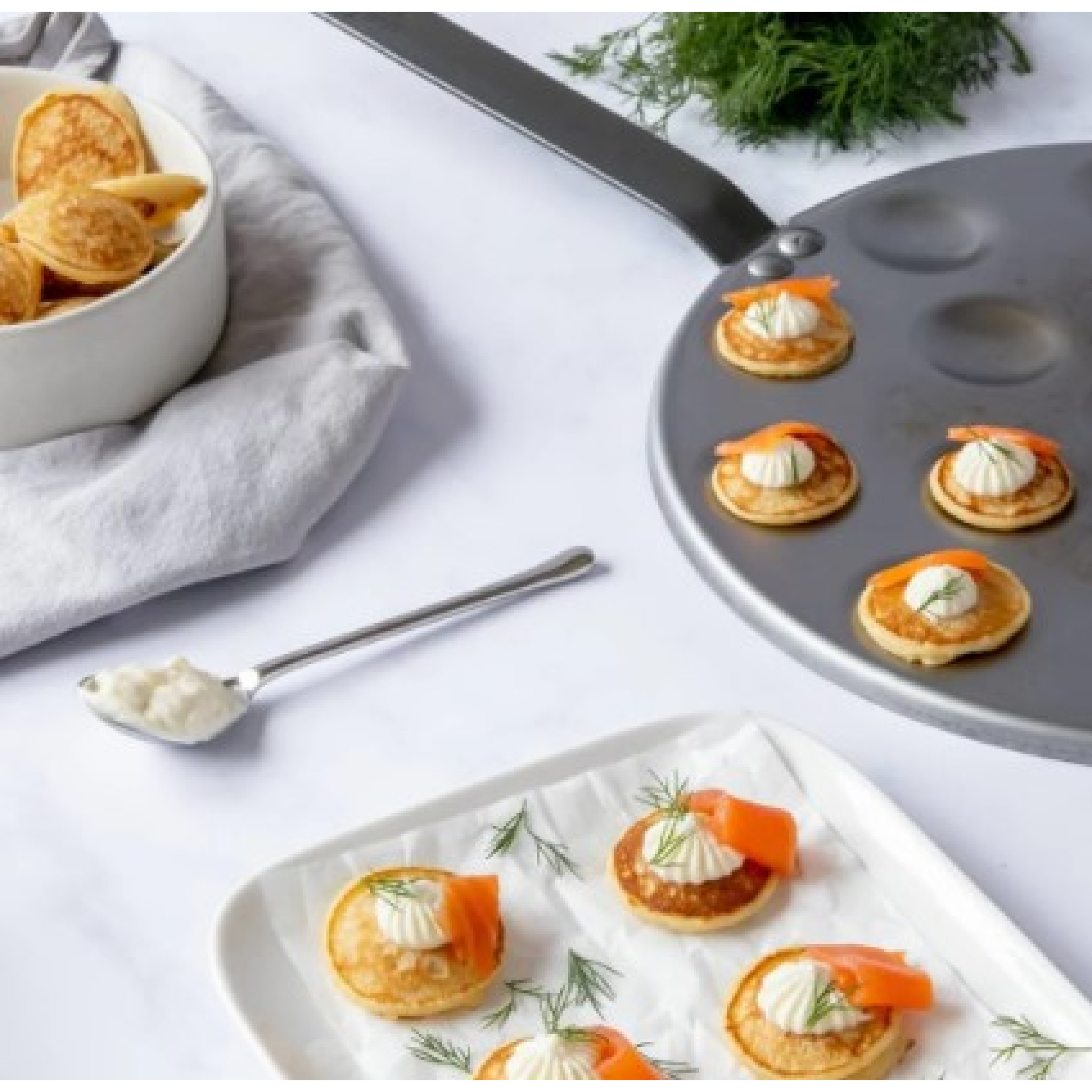 POÊLE À POFFERTJES ET MINI-BLINIS ACIER MINERAL B - DE BUYER