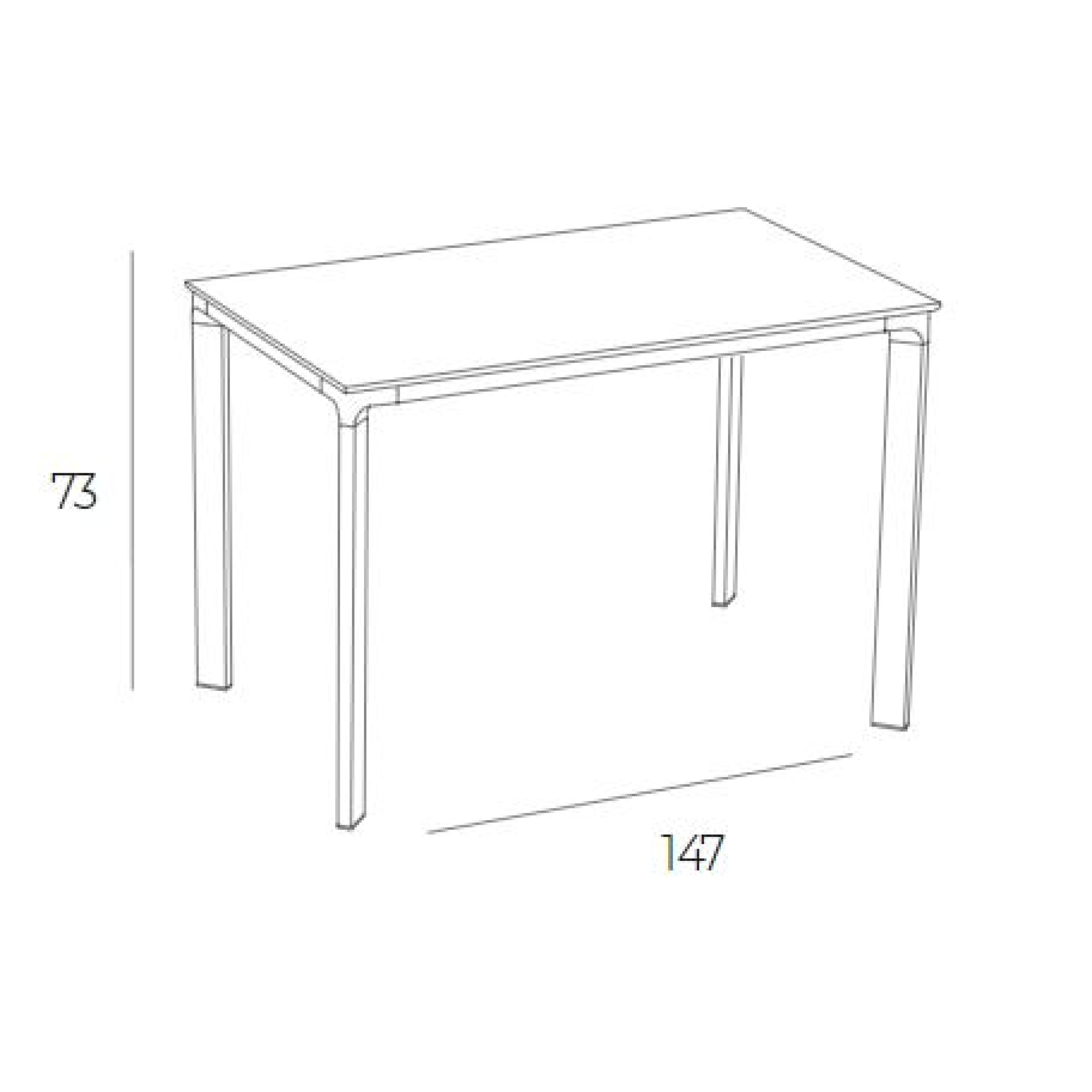 TABLE EXTÉRIEUR 160 x 90 CM MEET - EZPELETA professionnel