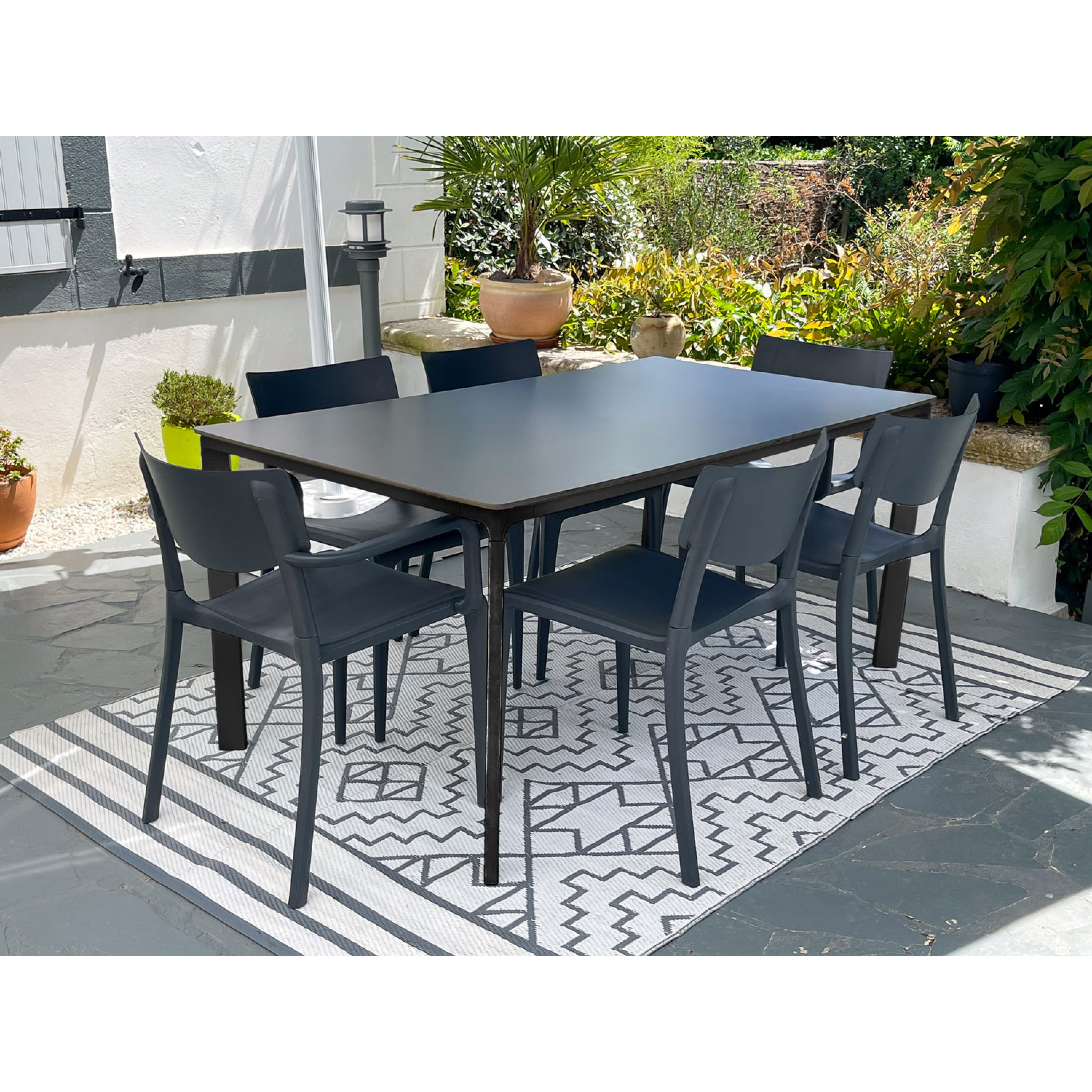 TABLE EXTÉRIEUR 160 x 90 CM MEET - EZPELETA professionnel