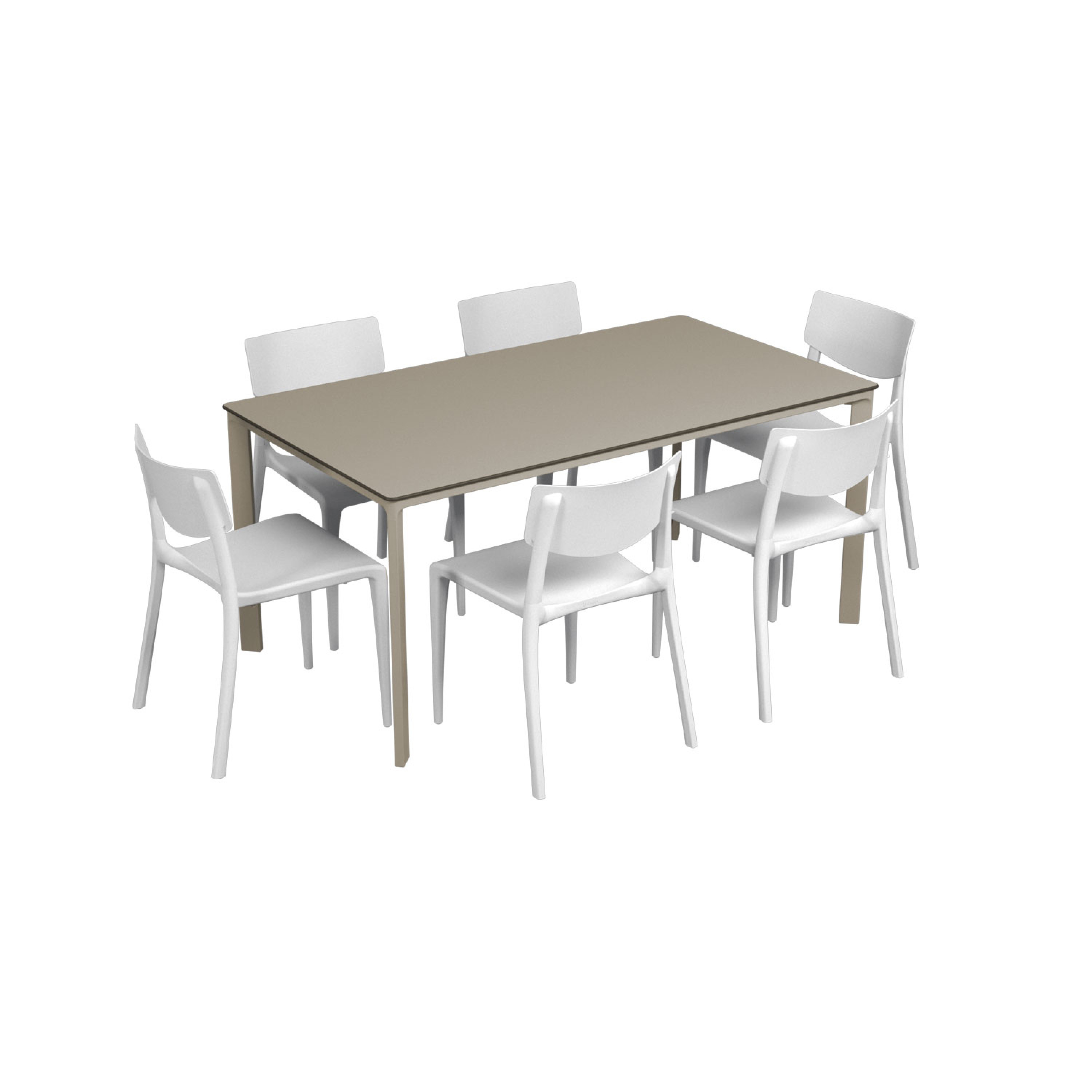 Salon de jardin table meet + 6 chaises Town - Ezpeleta
