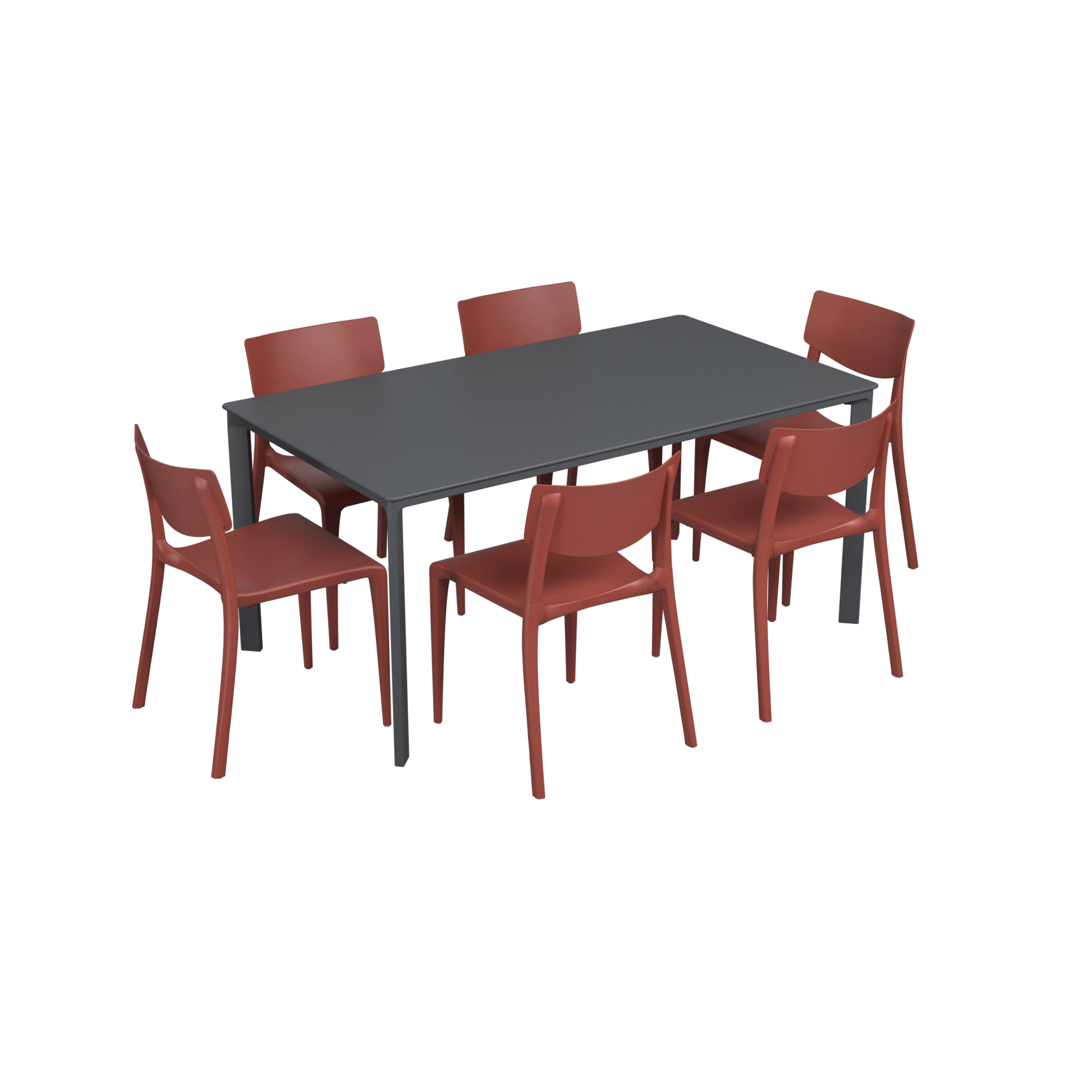 Salon de jardin table meet + 6 chaises Town - Ezpeleta