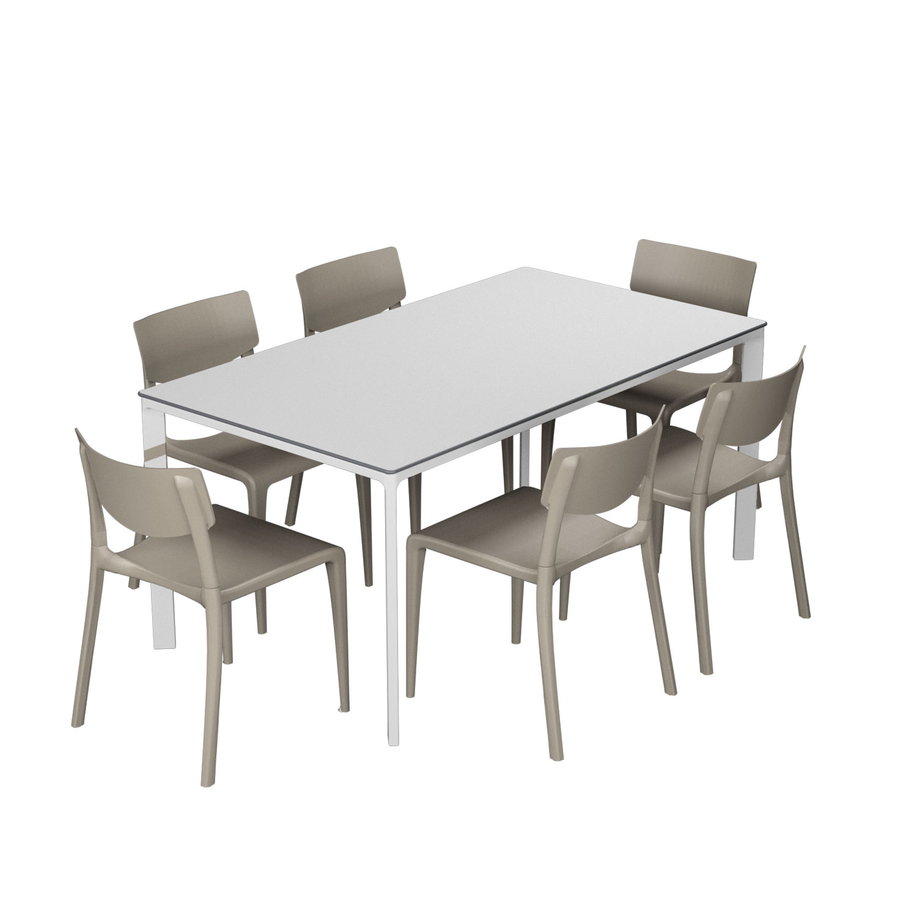 Salon de jardin table meet + 6 chaises Town - Ezpeleta