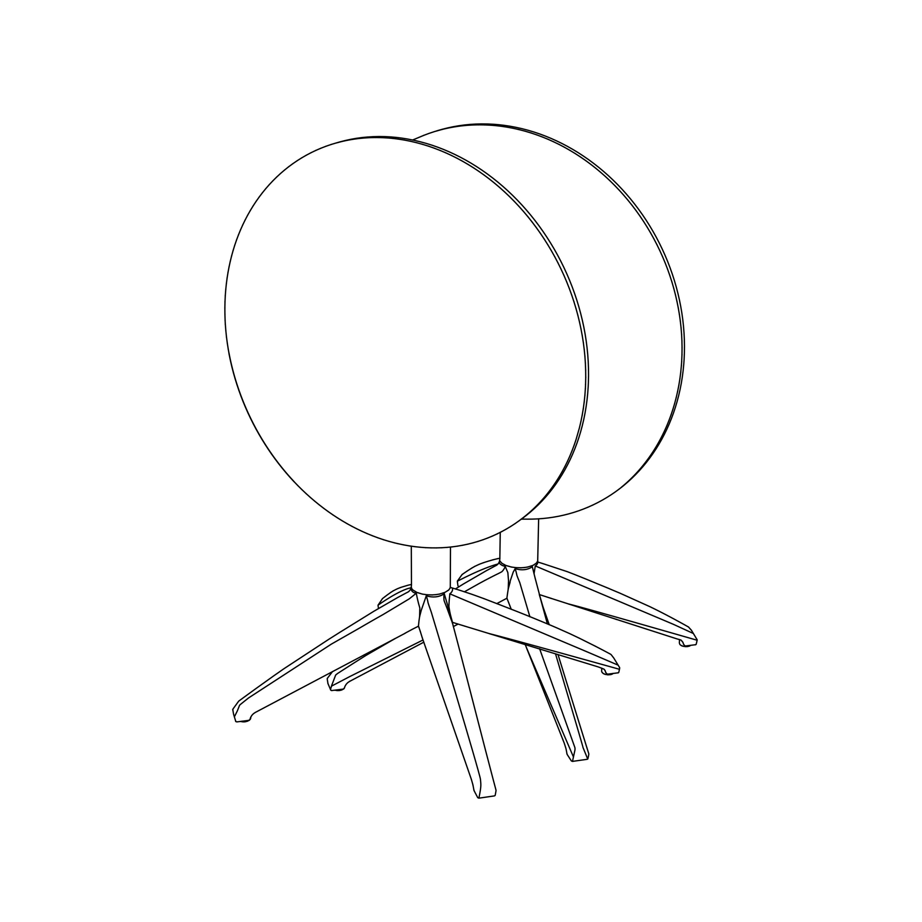 Table QUATRO abattante ronde Ø 70 cm - ezpeleta