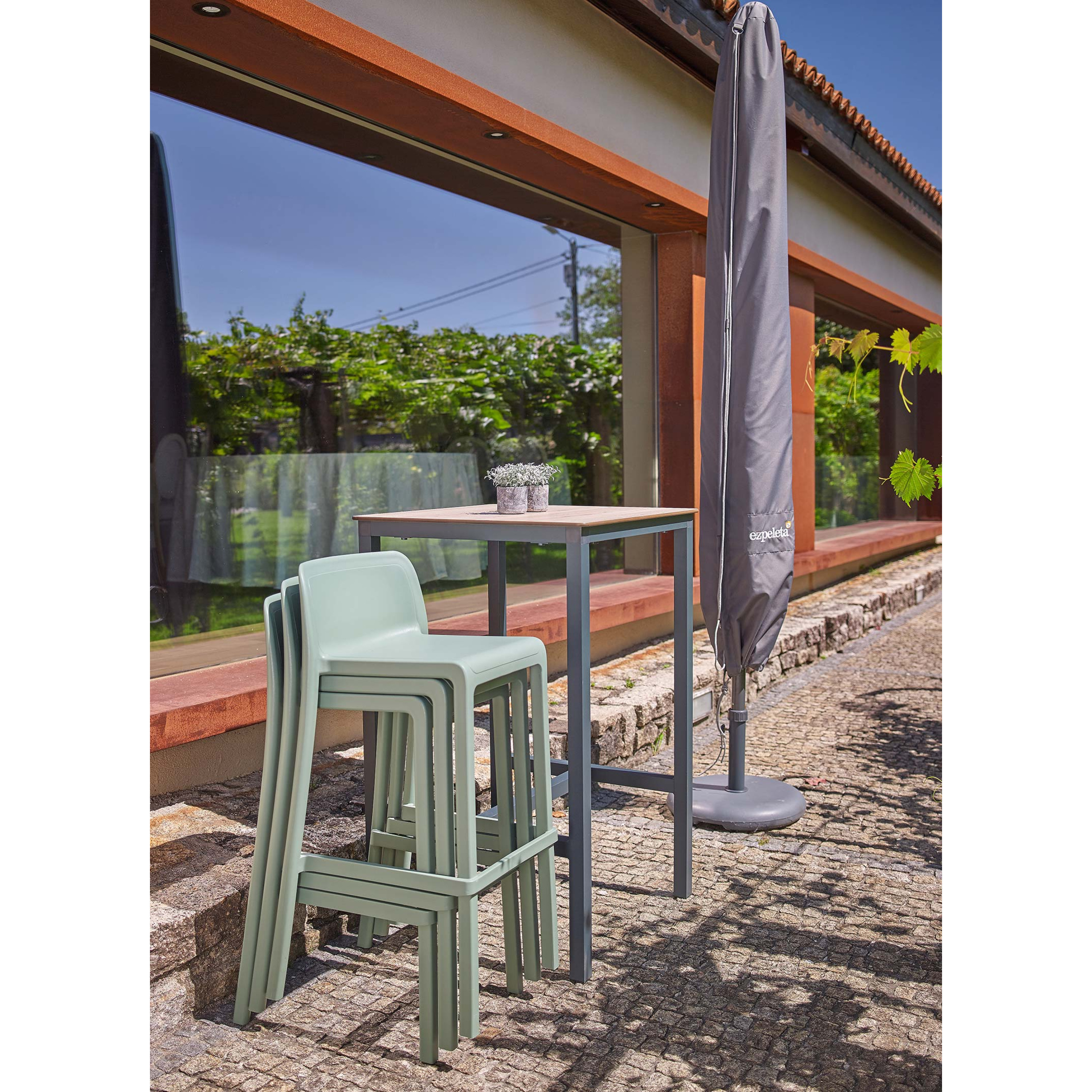 Table haute 70 x 70 cm URBAN - EZPELETA professionnel
