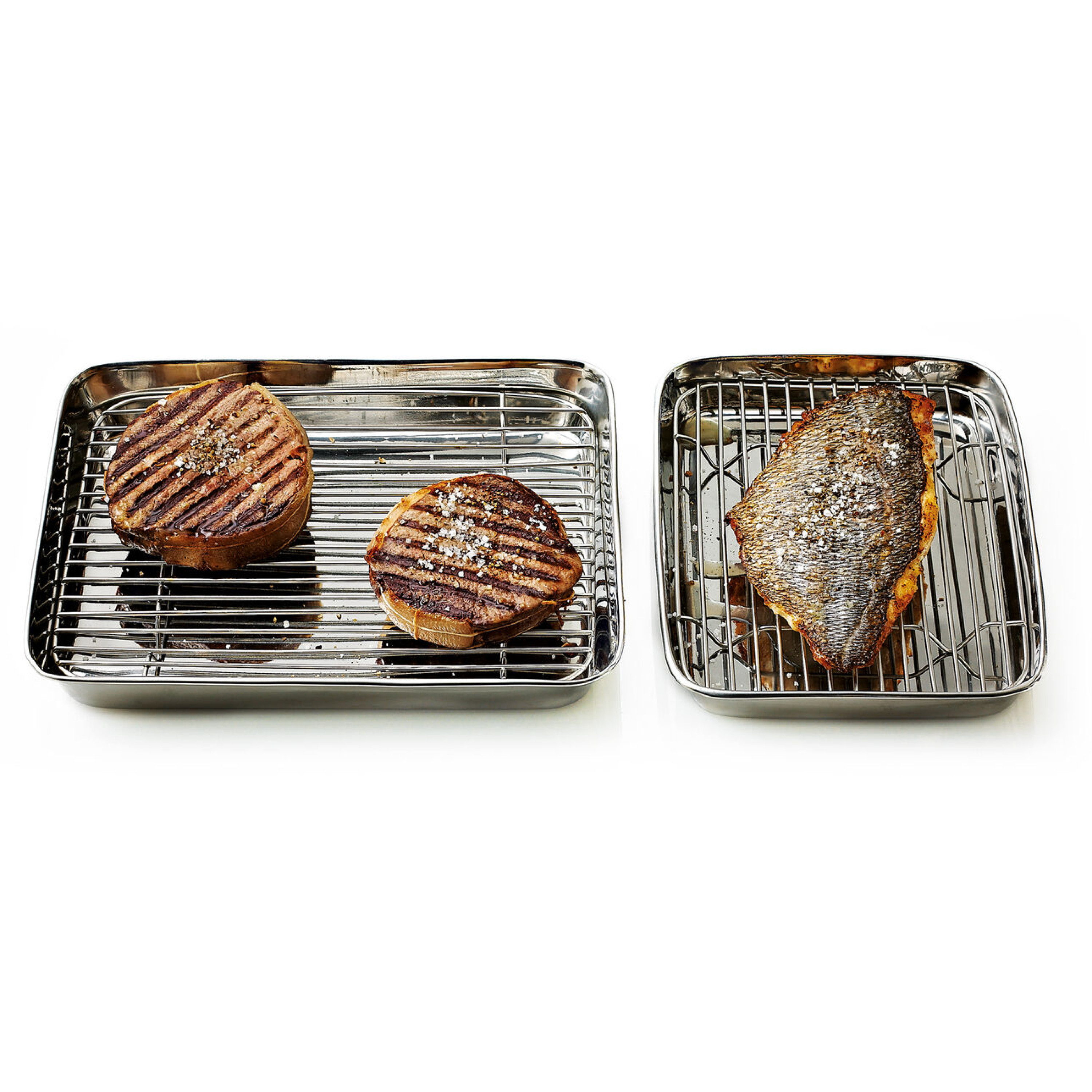 PLAT INOX AVEC GRILLE