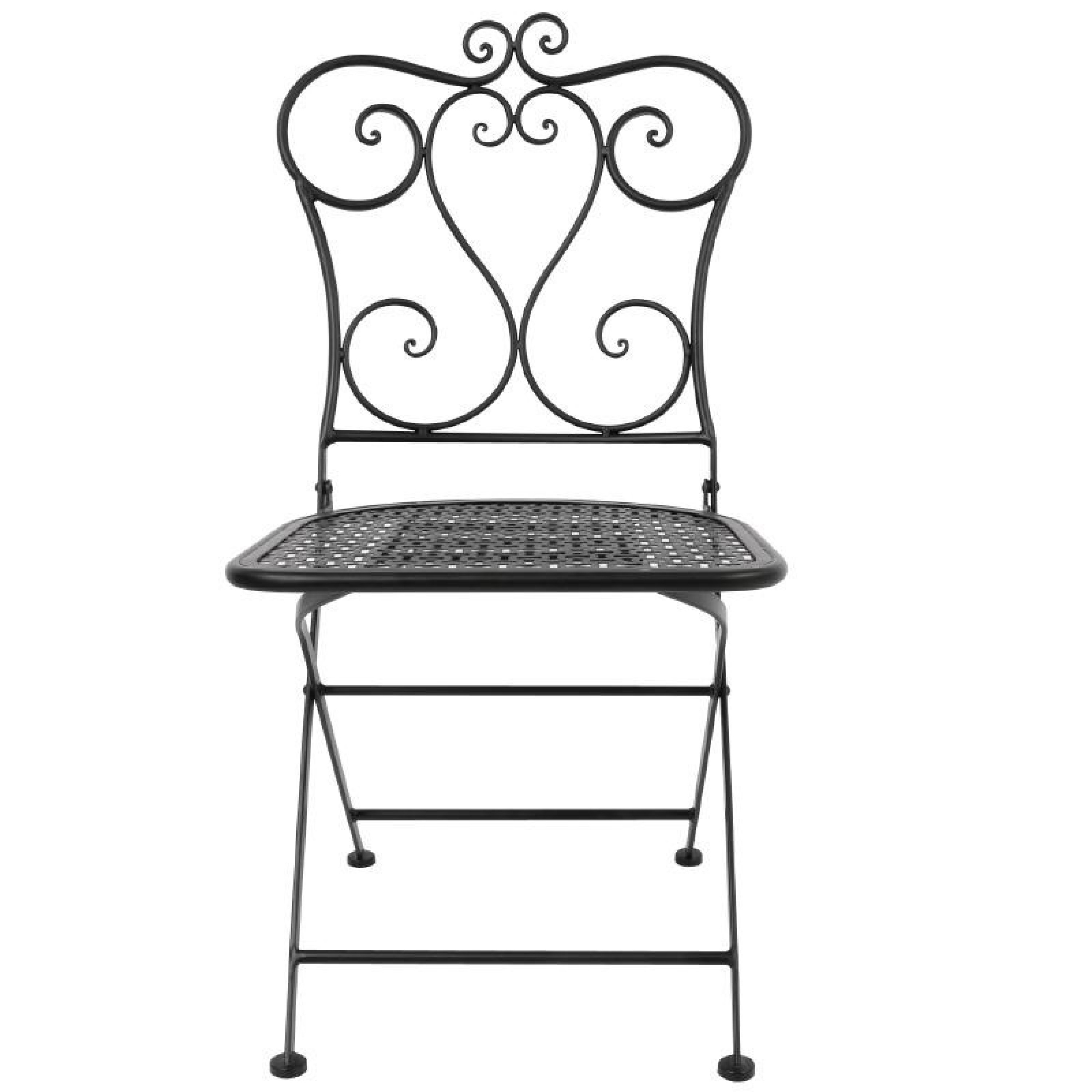 Chaise de patio pliante classique en acier - GR391 - Lot de 2