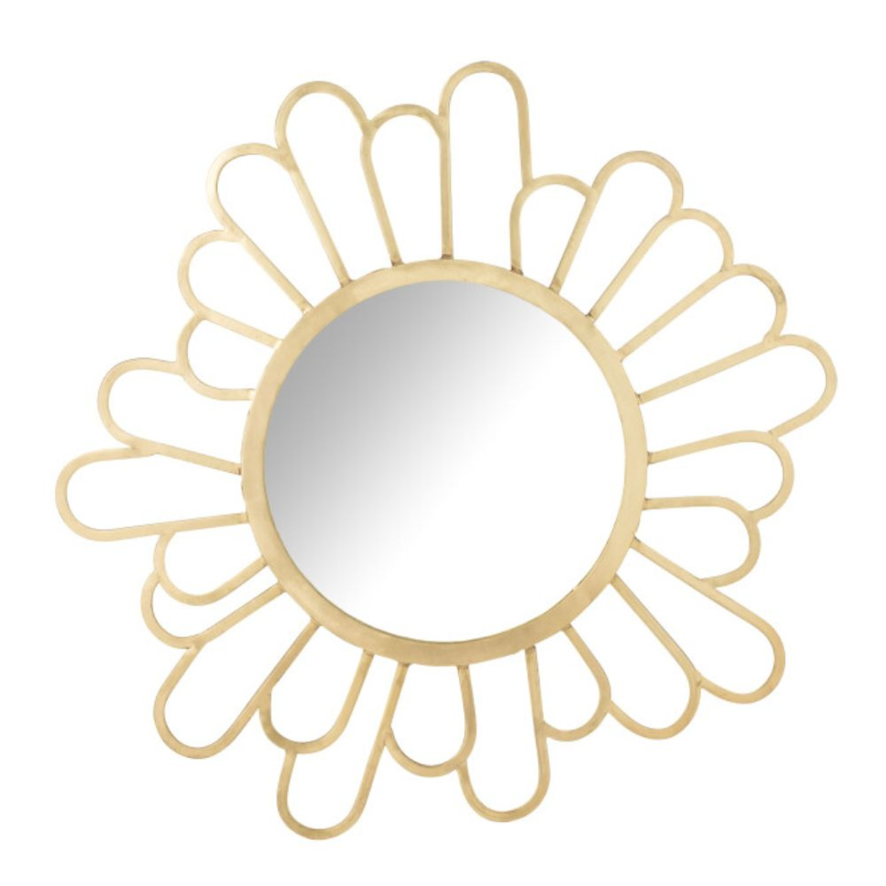 MIROIR FLEUR OR DIAM 90CM