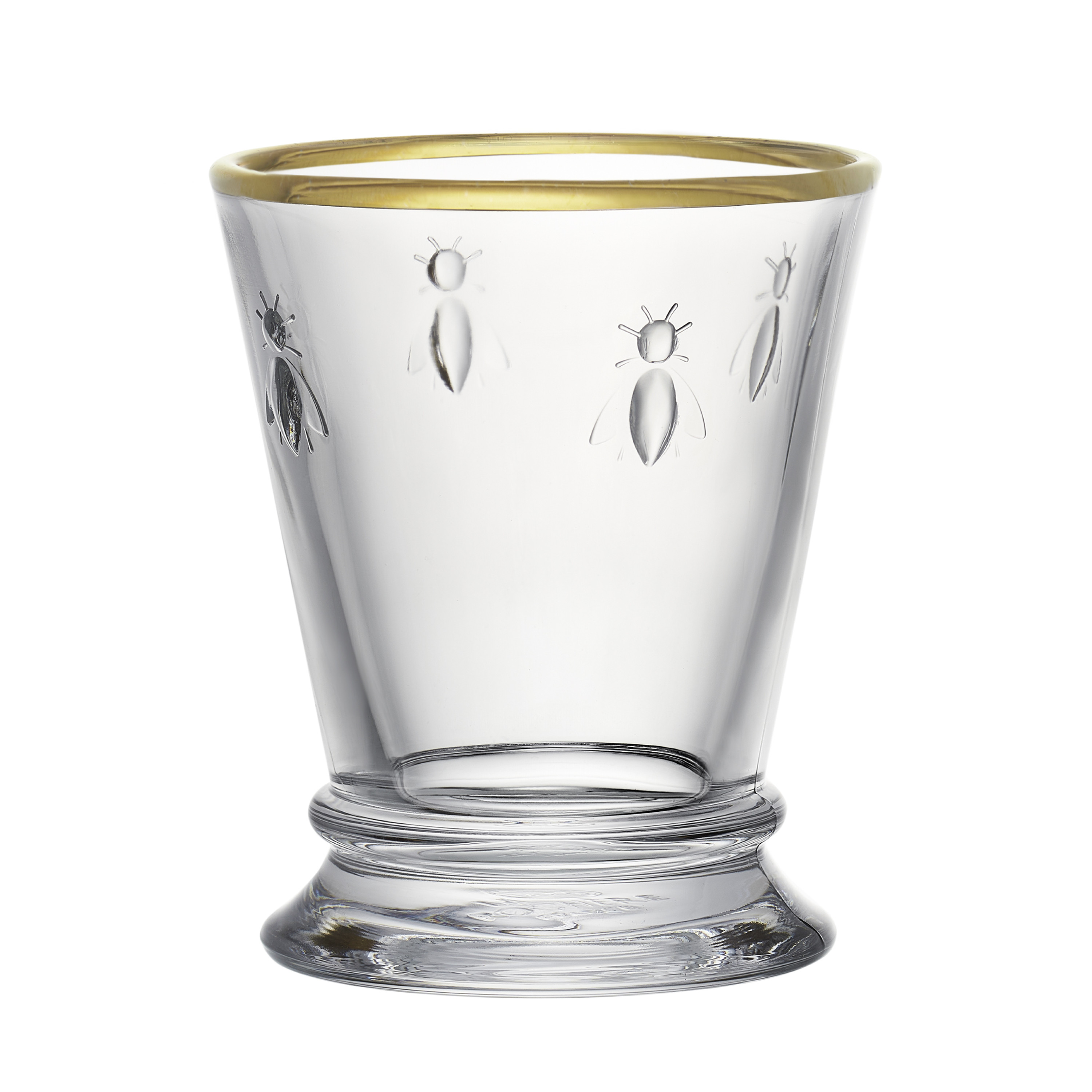 COFFRET DE 4 GOBELETS ABEILLE LISERÉ OR - LA ROCHERE