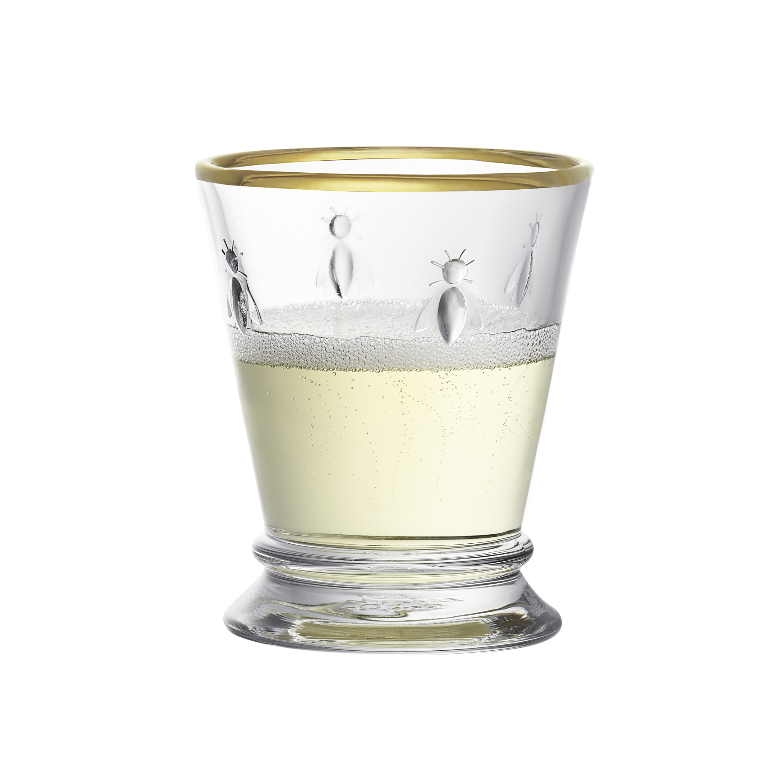 COFFRET DE 4 GOBELETS ABEILLE LISERÉ OR - LA ROCHERE