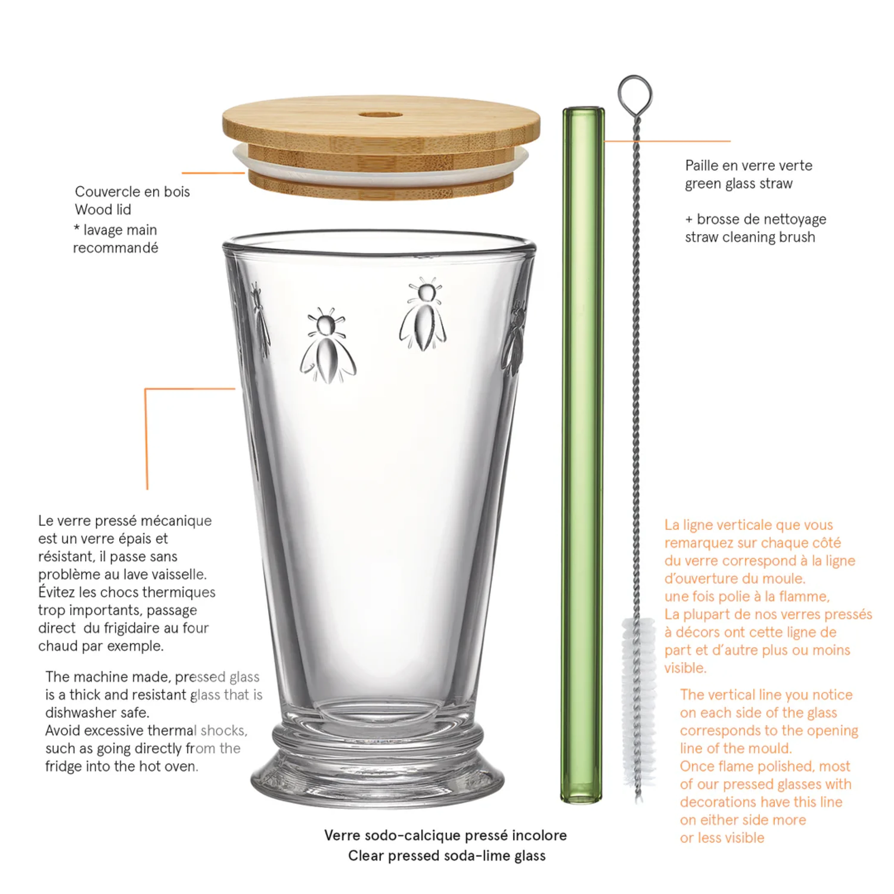 VERRE A SMOOTHIE ABEILLE - LA ROCHERE