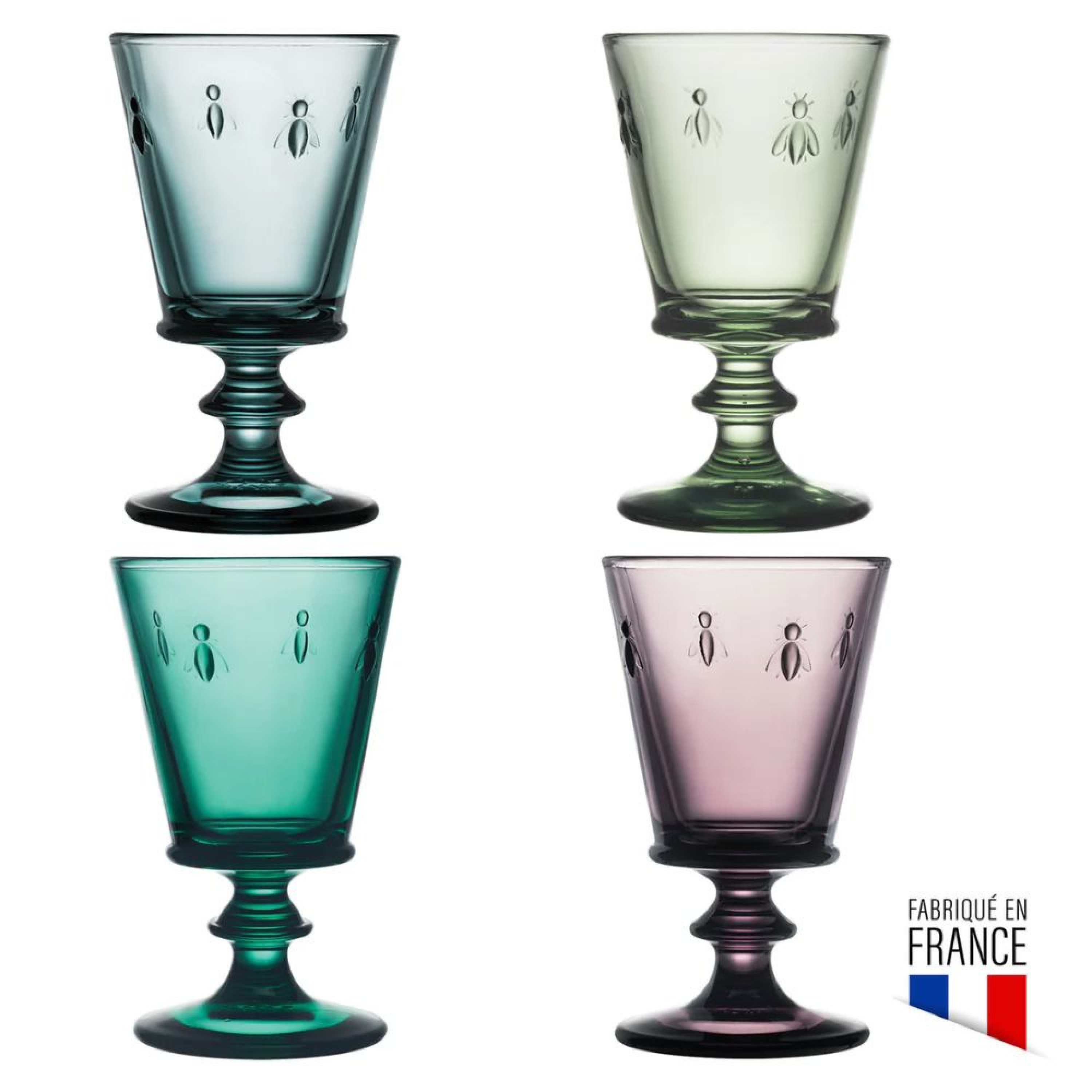 4 verres à vin ABEILLE - La Rochère