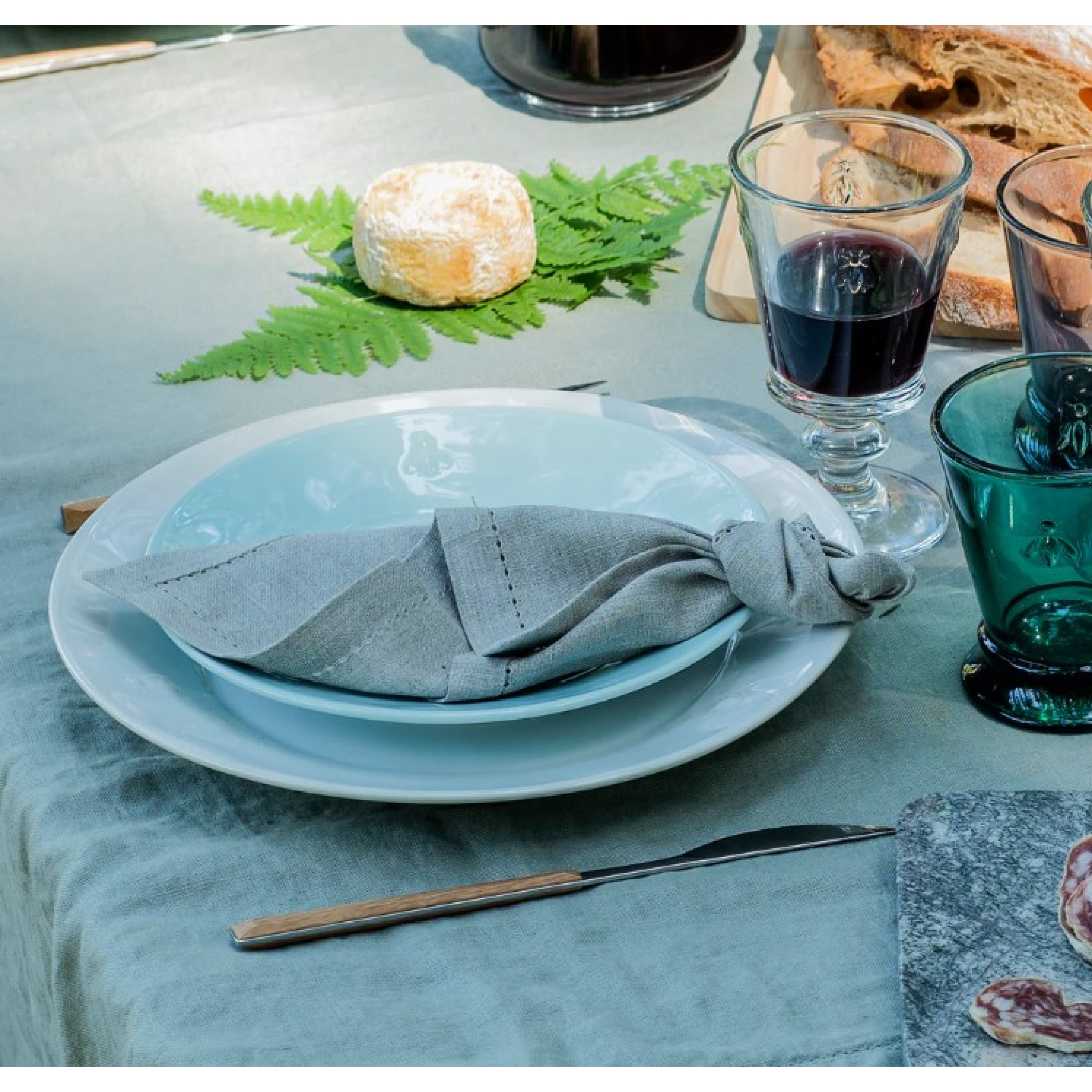 LOT DE 4 ASSIETTES À DESSERT ABEILLE EN CÉRAMIQUE - LA ROCHERE