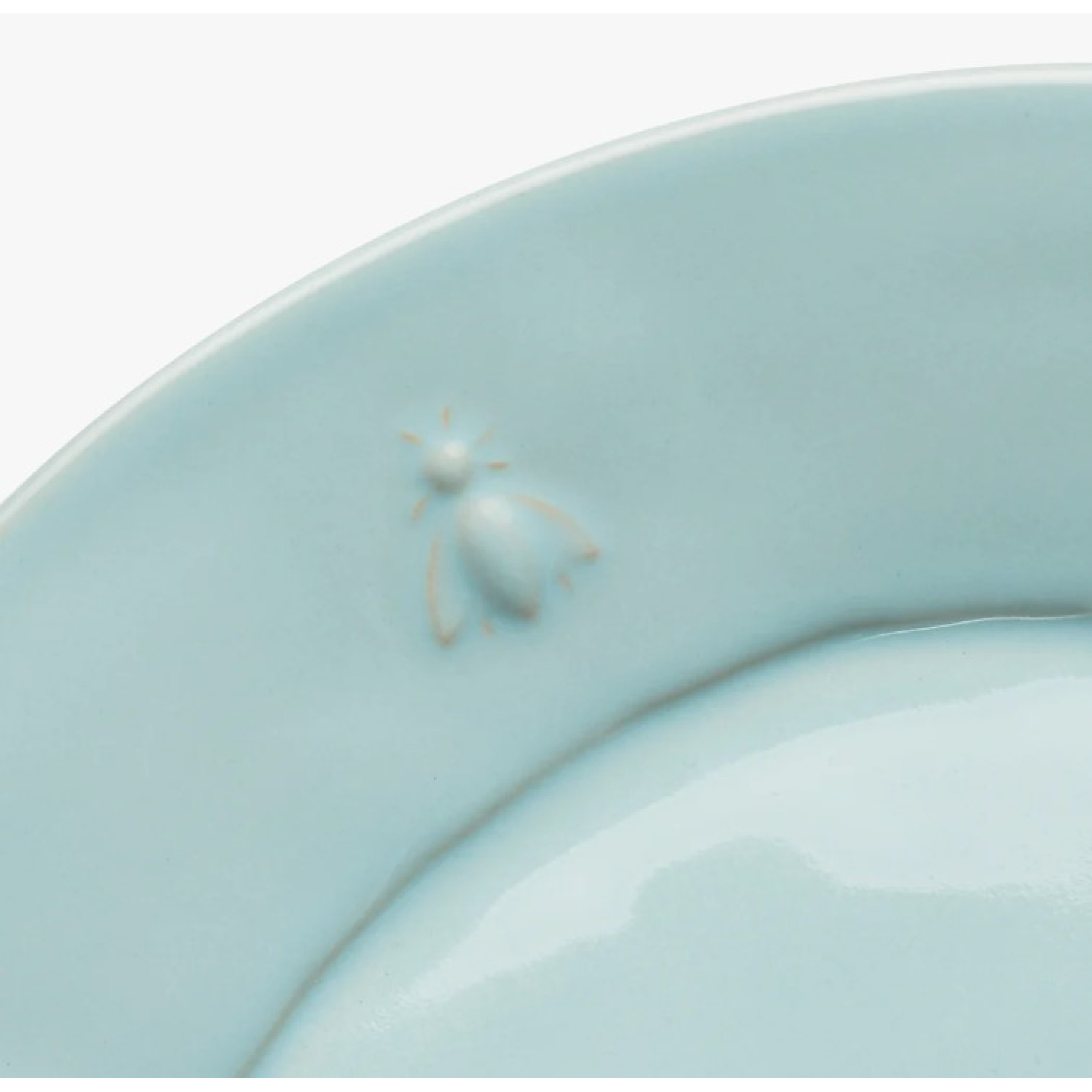 LOT DE 4 ASSIETTES PLATES ABEILLE EN CÉRAMIQUE - LA ROCHERE