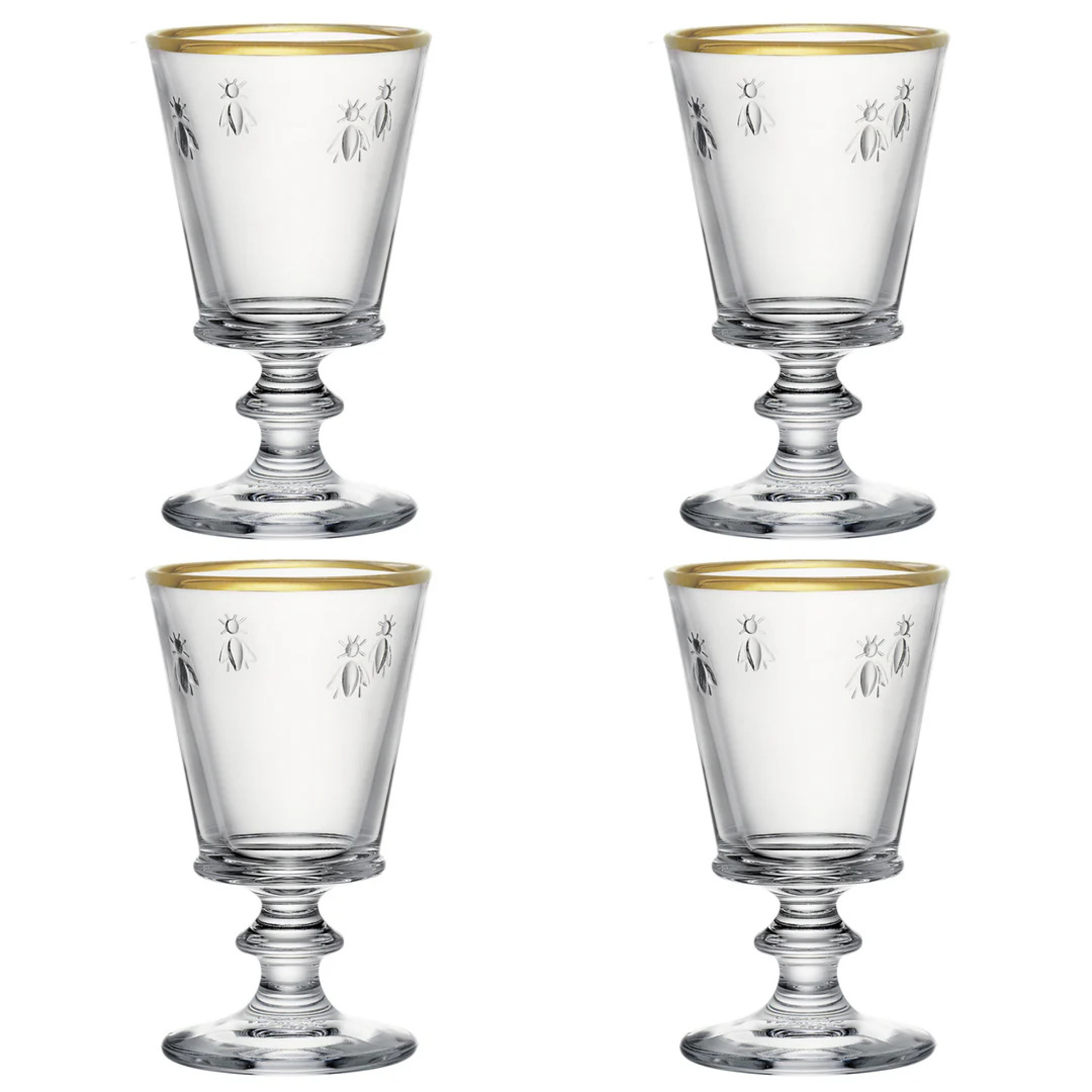 4 verres à vin ABEILLE - La Rochère