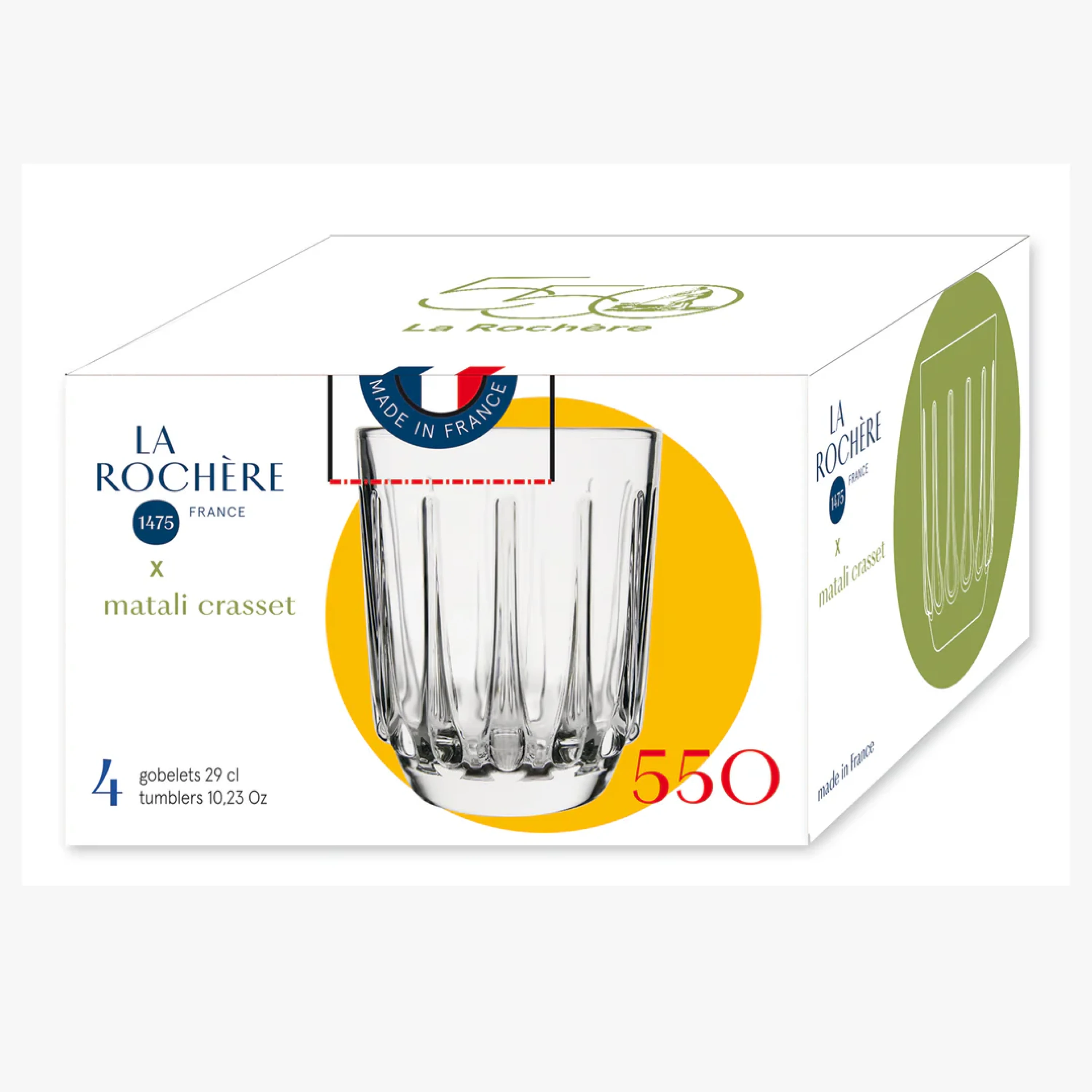 COFFRET DE 4 GOBELETS 550 ANS - LA ROCHERE